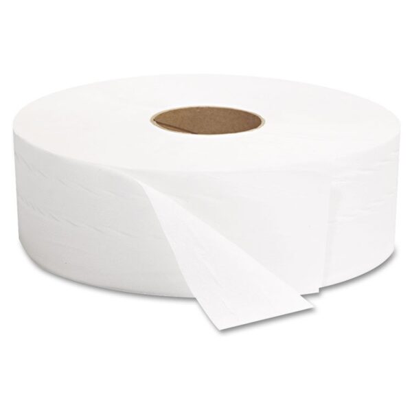 JRT Jumbo Bath Tissue, Septic Safe, 2-Ply, White, 3.3" x 1,375 ft, 12" dia, 6 Rolls/Carton - Image 4