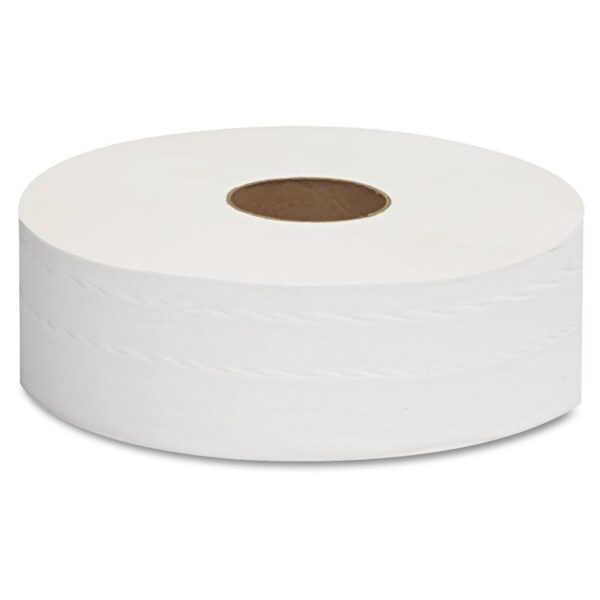 JRT Jumbo Bath Tissue, Septic Safe, 2-Ply, White, 3.3" x 1,375 ft, 12" dia, 6 Rolls/Carton - Image 3