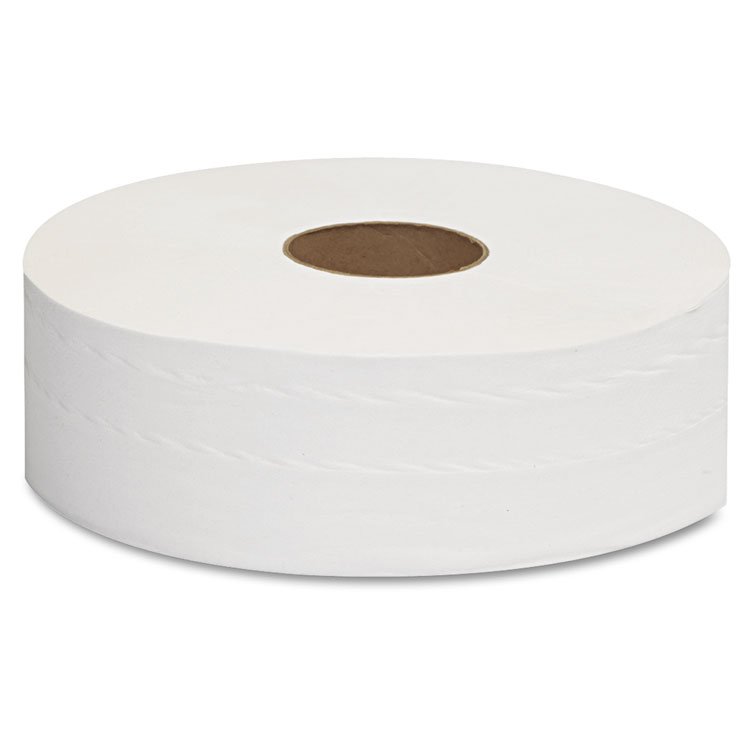JRT Jumbo Bath Tissue, Septic Safe, 2-Ply, White, 3.3" x 1,375 ft, 12" dia, 6 Rolls/Carton - Image 3