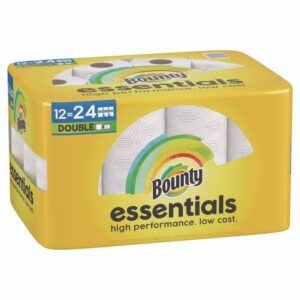 Essentials Select-A-Size Kitchen Roll Paper Towels, 2-Ply, 108 Sheets/Roll, 12 Rolls/Carton