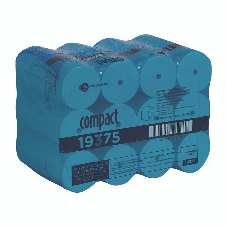 Coreless Bath Tissue, Septic Safe, 2-Ply, White, 1,000 Sheets/Roll, 36 Rolls/Carton - Image 2