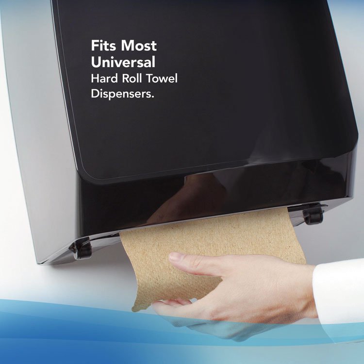 Essential Hard Roll Towels for Business, 1-Ply, 8" x 800 ft, 1.5" Core, Natural, 12 Rolls/Carton - Image 5