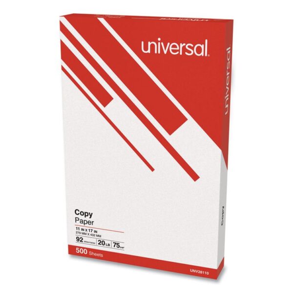 Copy Paper, 92 Bright, 20 lb Bond Weight, 11 x 17, White, 500 Sheets/Ream, 5 Reams/Carton - Image 2
