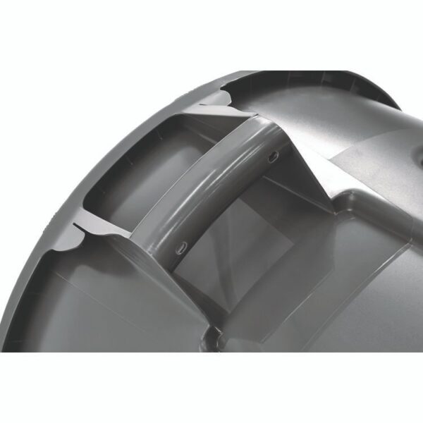 Vented Round Brute Container, 32 gal, Plastic, Gray - Image 7