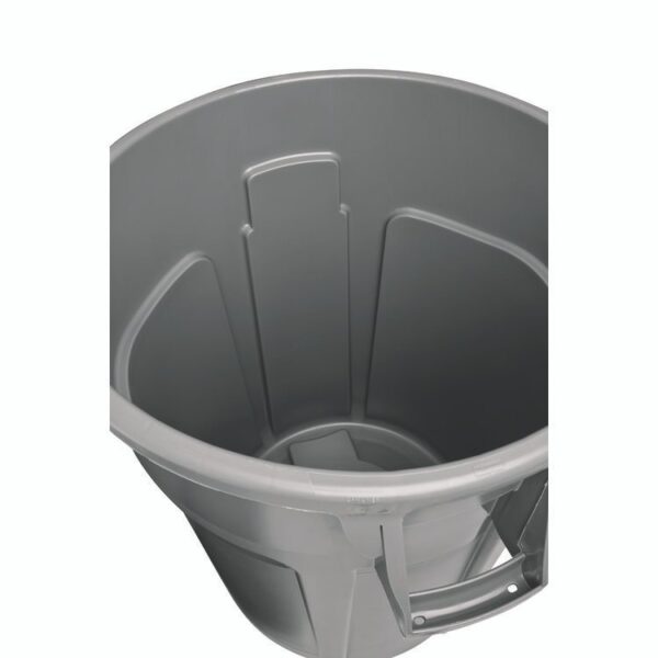 Vented Round Brute Container, 44 gal, Plastic, Gray - Image 2