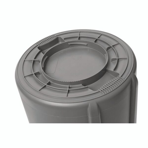 Vented Round Brute Container, 44 gal, Plastic, Gray - Image 6