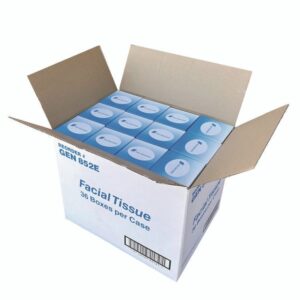 Facial Tissue Cube Box, 2-Ply, White, 85 Sheets/Box, 36 Boxes/Carton