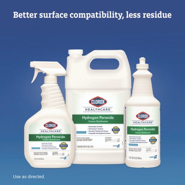 Hydrogen-Peroxide Cleaner/Disinfectant, 32 oz Spray Bottle, 9/Carton - Image 5