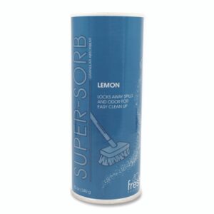 Super-Sorb Liquid Spill Absorbent, Lemon Scent, 720 oz Absorbing Volume, 12 oz Shaker Can, 6/Box