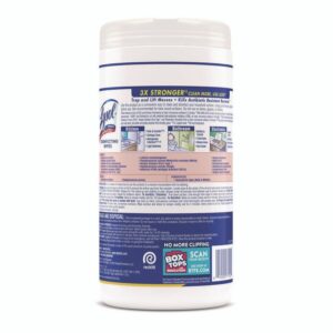 Disinfecting Wipes, 1-Ply, 7 x 7.25, Lemon and Lime Blossom, White, 80 Wipes/Canister, 6 Canisters/Carton