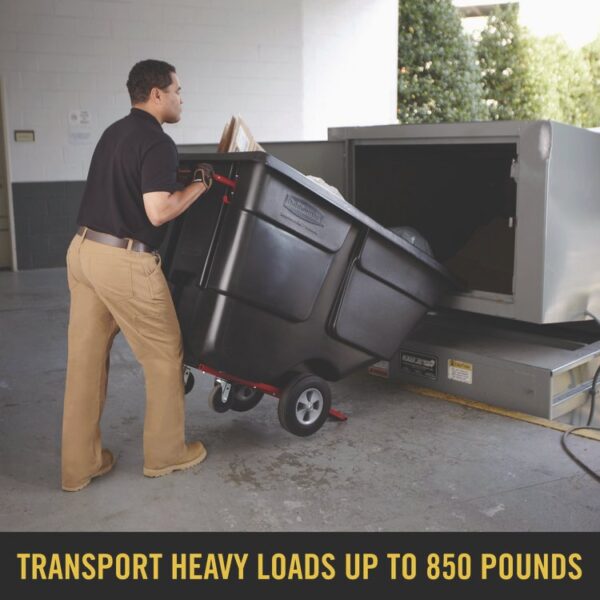 1 cu yd BRUTE Rotomolded Tilt Truck, 850 lb Capacity, Black - Image 4