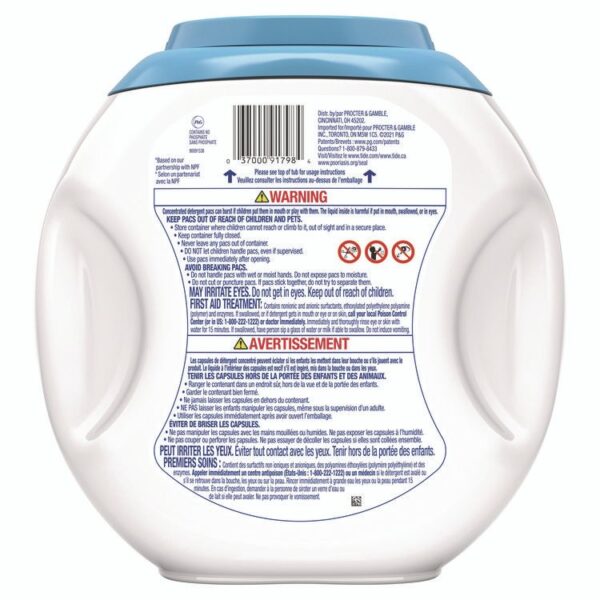 Pods, HE Compatible, Unscented, 81 Pods/Tub, 4 Tubs Carton - Image 3