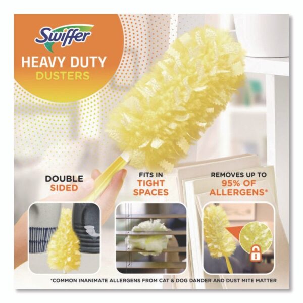 Heavy Duty Dusters Refill, Dust Lock Fiber, Yellow, 6/Box, 4 Boxes/Carton - Image 7