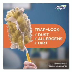 Heavy Duty Dusters Refill, Dust Lock Fiber, Yellow, 6/Box, 4 Boxes/Carton