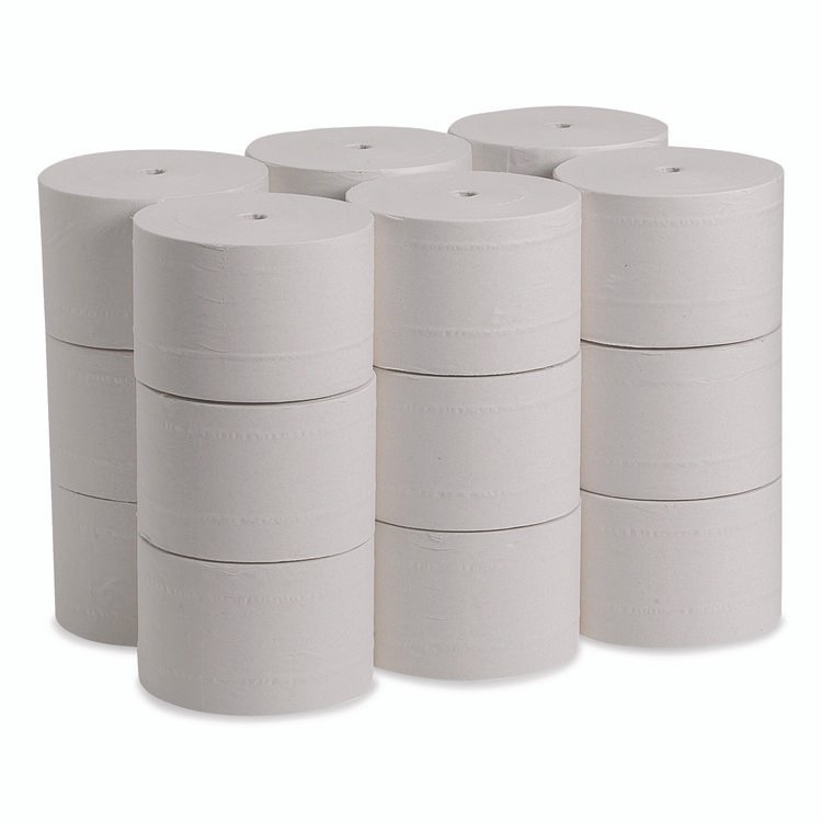 Coreless Bath Tissue, Septic Safe, 2-Ply, White, 1,500 Sheets/Roll, 18 Rolls/Carton - Image 2