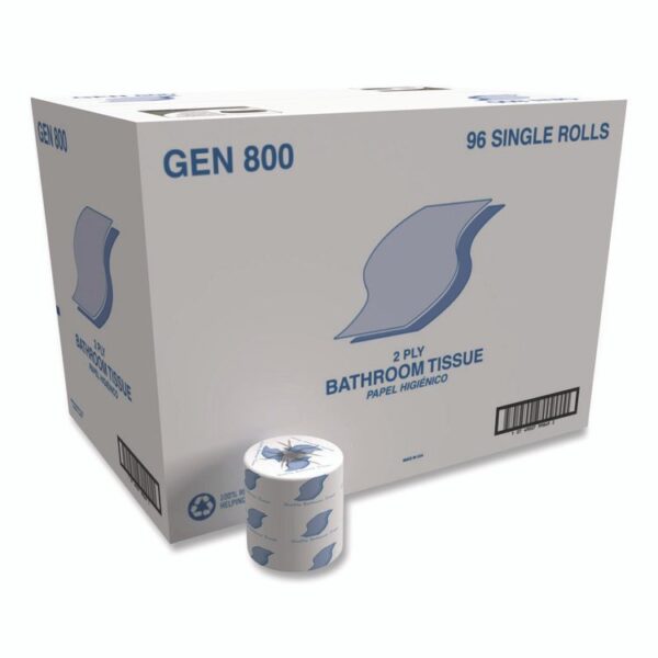 Bath Tissue, Septic Safe, 2-Ply, White, 420 Sheets/Roll, 96 Rolls/Carton - Image 4