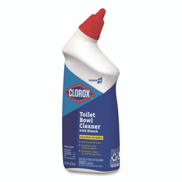 Toilet Bowl Cleaner with Bleach, Fresh Scent, 24 oz Bottle, 12/Carton - Image 5