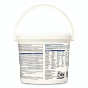 Bleach Germicidal Wipes, 1-Ply, 12 x 12, Unscented, White, 110/Bucket, 2 Buckets/Carton