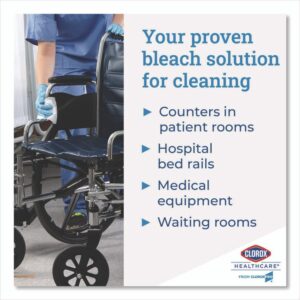 Bleach Germicidal Wipes, 1-Ply, 12 x 12, Unscented, White, 110/Refill, 2 Refills/Carton