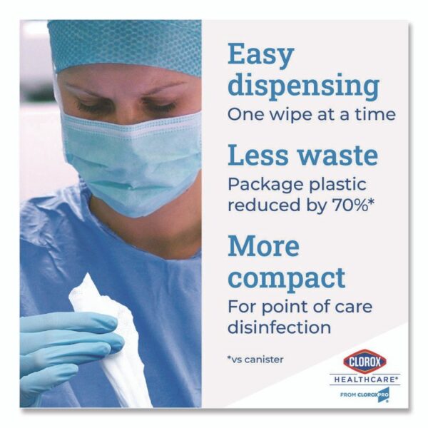 Bleach Germicidal Wipes, 1-Ply, 12 x 12, Unscented, White, 110/Refill, 2 Refills/Carton - Image 7