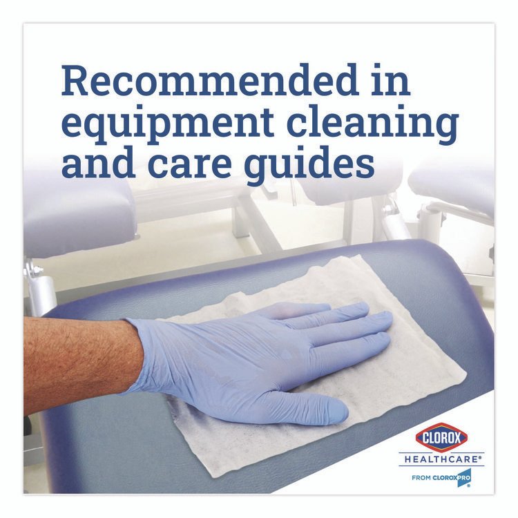 Bleach Germicidal Wipes, 1-Ply, 6.75 x 9, Unscented, White, 70/Canister, 6 Canisters/Carton - Image 9