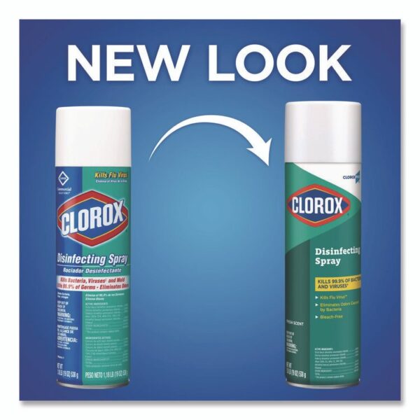Disinfecting Spray, Fresh, 19 oz Aerosol Spray, 12/Carton