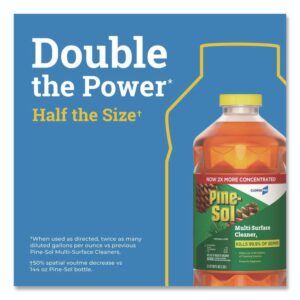 CloroxPro Multi-Surface Cleaner Disinfectant Concentrated, Original Pine Scent, 80 oz Bottle, 3/Carton