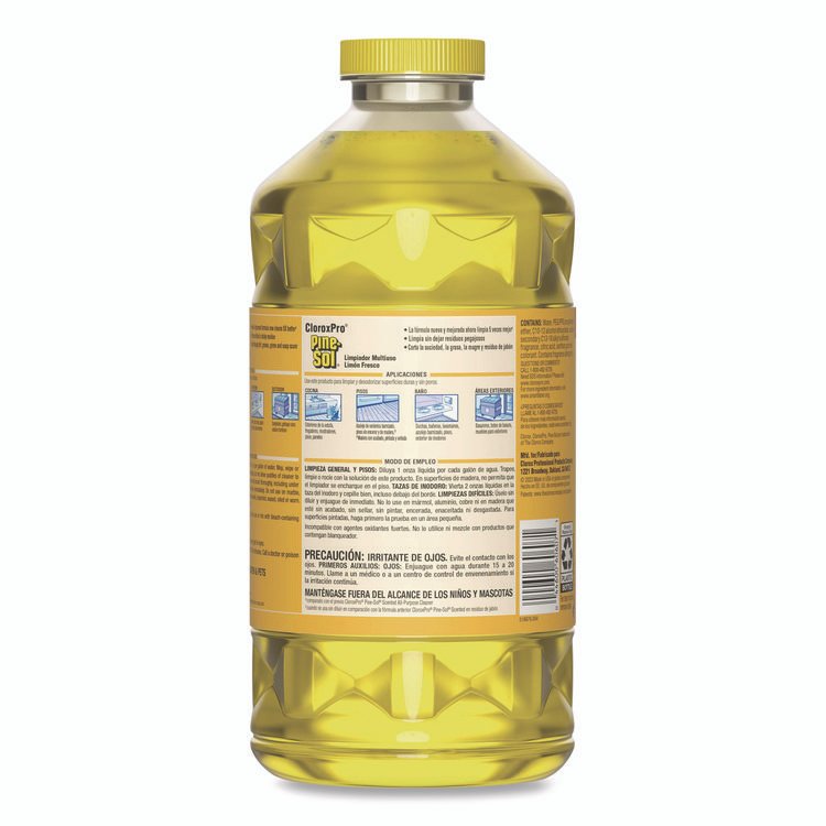 CloroxPro Multi-Surface Cleaner Concentrated, Lemon Fresh Scent, 80 oz Bottle, 3/Carton