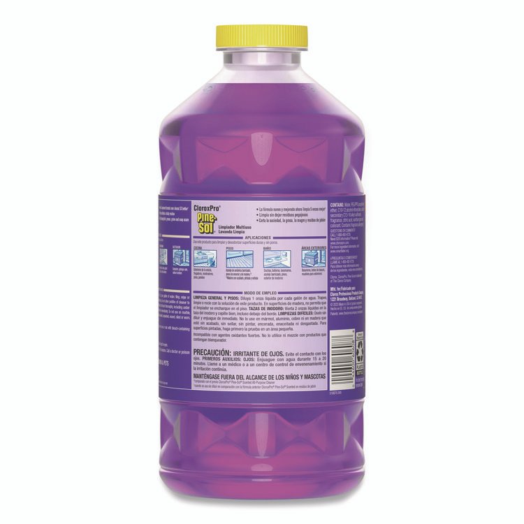 CloroxPro Multi-Surface Cleaner Concentrated, Lavender Clean Scent, 80 oz Bottle, 3/Carton