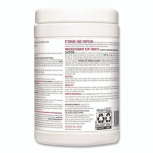 Dispatch Hospital Cleaner Disinfectant Towels w/Bleach, 1-Ply, 6.75 x 8, Unscented, White, 150/Canister, 8 Canisters/Carton