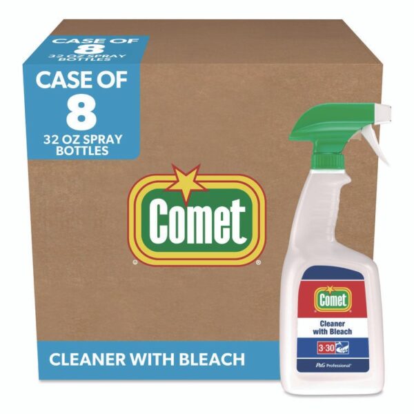 Cleaner with Bleach, 32 oz Spray Bottle, 8/Carton