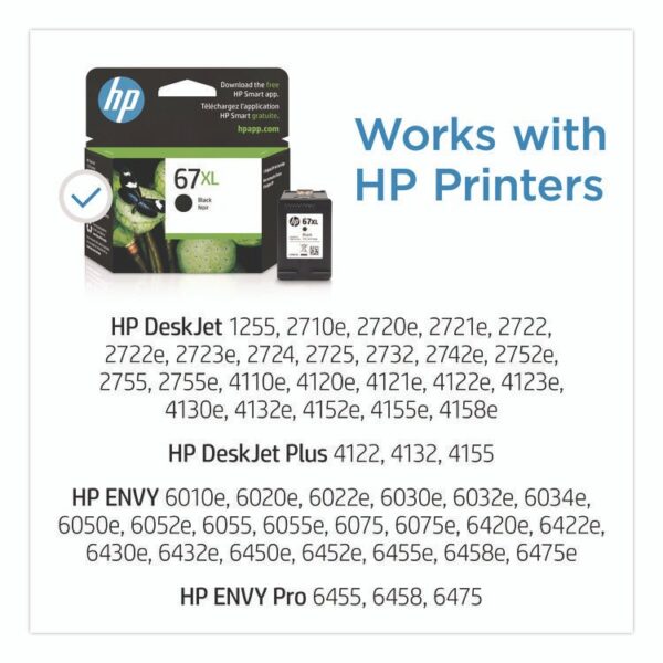 HP 67XL, (3YM57AN) High-Yield Black Original Ink Cartridge