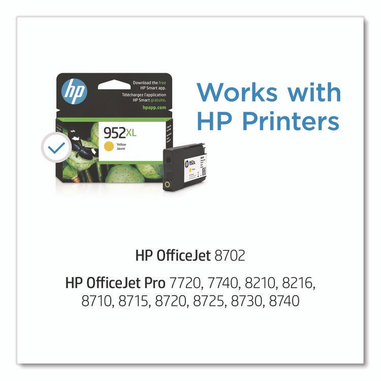 HP 952XL, (L0S67AN) High-Yield Yellow Original Ink Cartridge