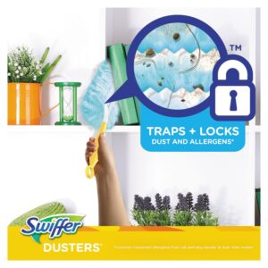 Refill Dusters, Dust Lock Fiber, Light Blue, Unscented, 10/Box, 4 Box/Carton