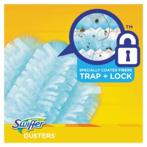 Refill Dusters, Dust Lock Fiber, Light Blue, Unscented, 10/Box, 4 Box/Carton
