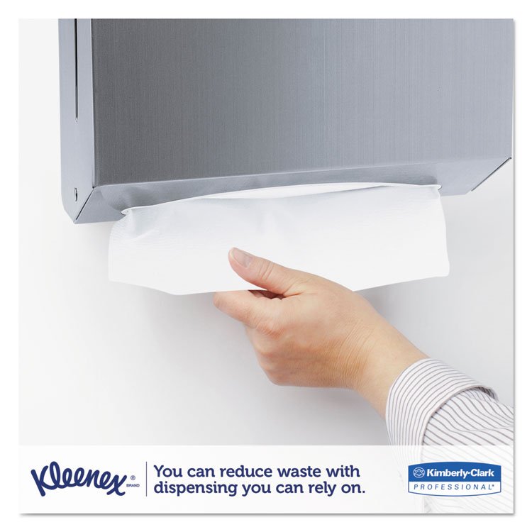 Premiere Folded Towels, 1-Ply, 9.4 x 12,4, White, 120/Pack, 25 Packs/Carton - Image 3