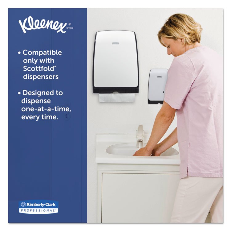 Premiere Folded Towels, 1-Ply, 9.4 x 12,4, White, 120/Pack, 25 Packs/Carton - Image 4