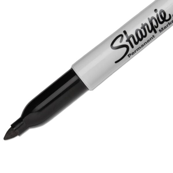 Fine Tip Permanent Marker, Fine Bullet Tip, Black, Dozen - Image 4