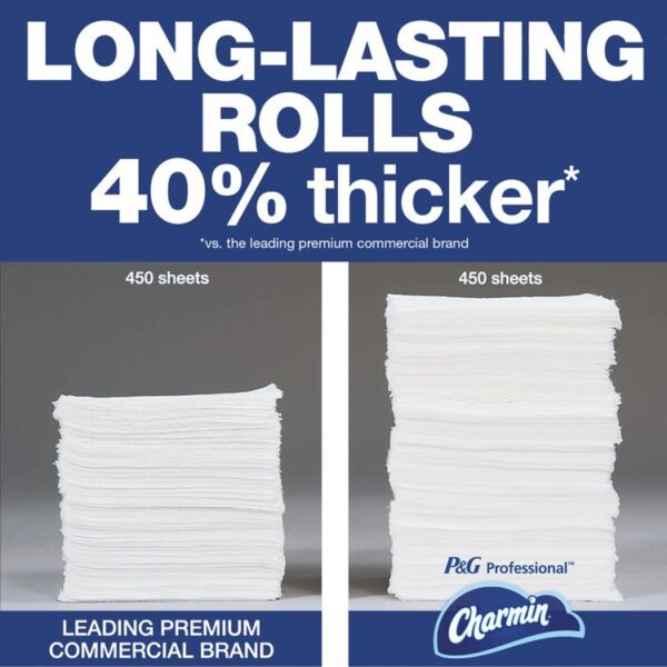 Commercial Bathroom Tissue, Septic Safe, Individually Wrapped, 2-Ply, White, 450 Sheets/Roll, 75 Rolls/Carton - Image 4