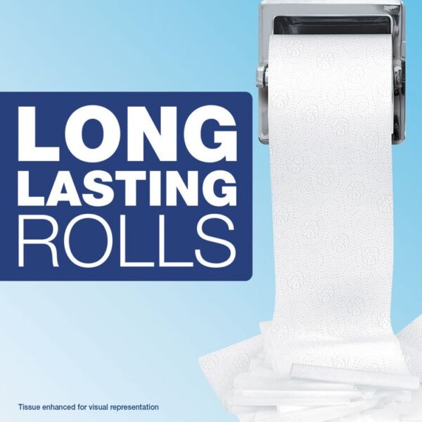 Commercial Bathroom Tissue, Septic Safe, Individually Wrapped, 2-Ply, White, 450 Sheets/Roll, 75 Rolls/Carton - Image 6