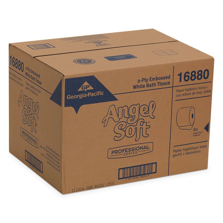 Angel Soft ps Premium Bathroom Tissue, Septic Safe, 2-Ply, White, 450 Sheets/Roll, 80 Rolls/Carton - Image 5