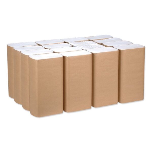 Universal Multifold Hand Towel, 1-Ply, 9.13 x 9.5, White, 250/Pack,16 Packs/Carton - Image 7