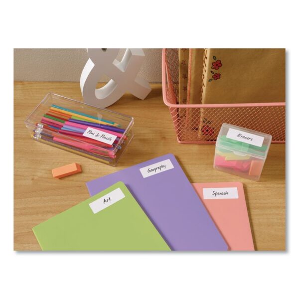 Easy Peel White Address Labels w/ Sure Feed Technology, Laser Printers, 1 x 2.63, White, 30/Sheet, 100 Sheets/Box - Image 4