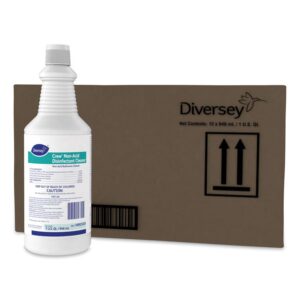 Crew Neutral Non-Acid Bowl and Bathroom Disinfectant, 32 oz Squeeze Bottle, 12/Carton