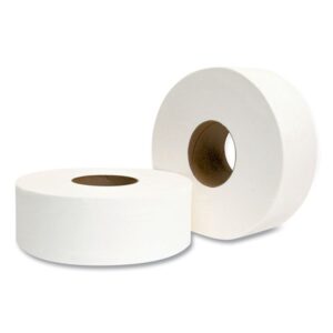 Jumbo Bath Tissue, Septic Safe, 2-Ply, White, 3.3" x 625 ft, 12 Rolls/Carton
