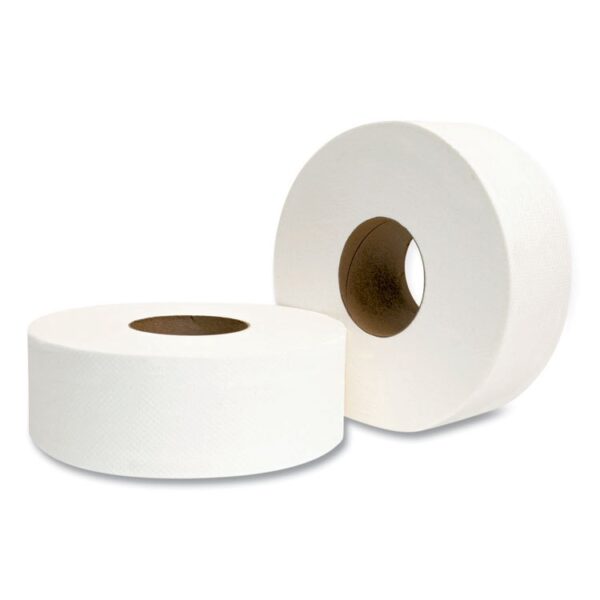 Jumbo Bath Tissue, Septic Safe, 2-Ply, White, 3.3" x 625 ft, 12 Rolls/Carton - Image 4