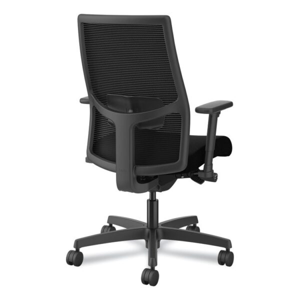 Ignition 2.0 4-Way Stretch Mid-Back Mesh Task Chair, Adjustable Lumbar Support, Black Seat/Back, Black Base - Image 7