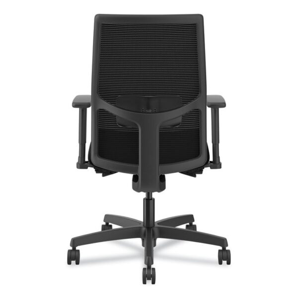 Ignition 2.0 4-Way Stretch Mid-Back Mesh Task Chair, Adjustable Lumbar Support, Black Seat/Back, Black Base - Image 8