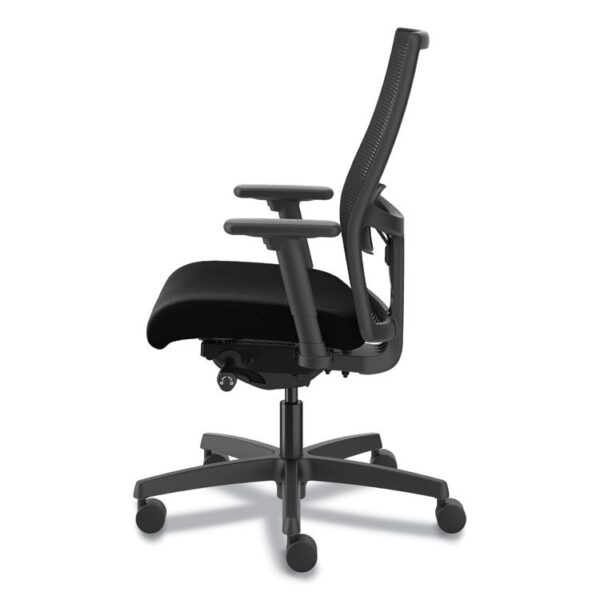 Ignition 2.0 4-Way Stretch Mid-Back Mesh Task Chair, Adjustable Lumbar Support, Black Seat/Back, Black Base - Image 10