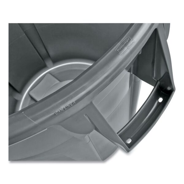 Vented Round Brute Container, 44 gal, Plastic, Gray - Image 3